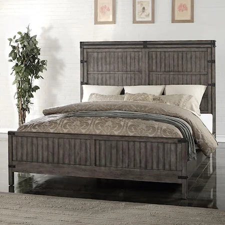 California King Wood Panel Bed